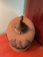 Prussian Ersatz Felt Pickelhaube Top Spike.jpeg Prussian Ersatz Felt Pickelhaube Top Spike.jpeg