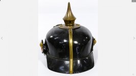 World War I Enlisted Prussian Pickelhaube Spiked Helmet Back.jpg