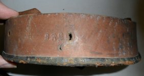 German Prussian M1867 metal Cuirassier cavalry helmet, liner markings..jpg