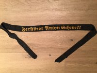 Zerstörer Anton Schmitt Mützenband obverse length baumwool.jpg